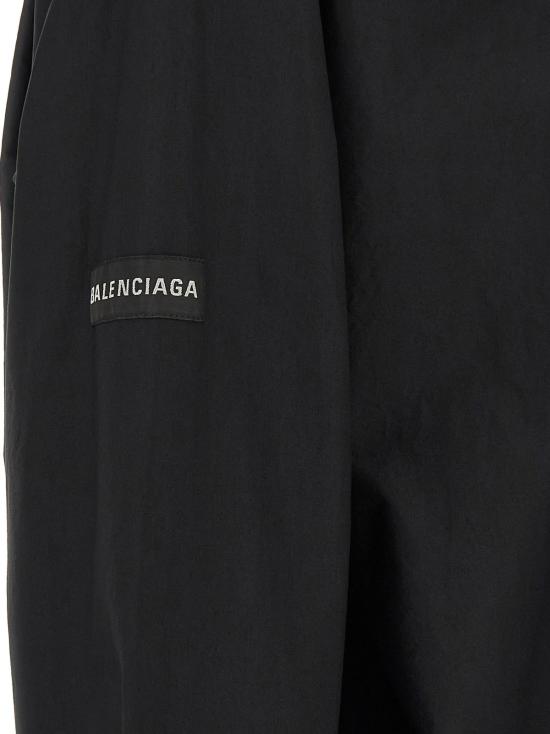  발렌시아가 긴팔 셔츠 로고 패치 셔츠 블랙 - BALENCIAGA