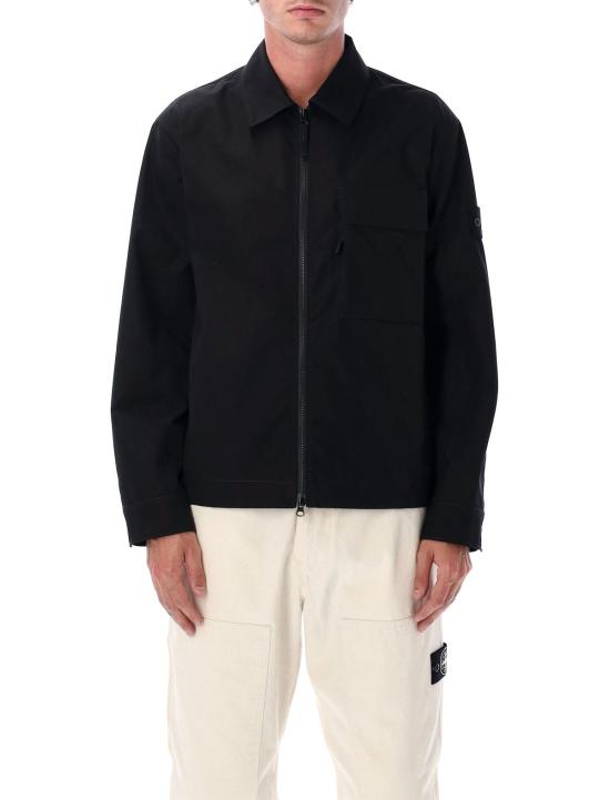 스톤 아일랜드 자켓 고스트 프로젝트 오버셔츠 블랙