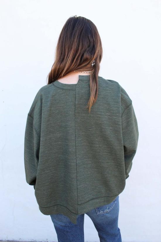  에스비제이 오스틴 스웨터 Sbj 오스틴 핸드다이드 비즈 스웨트셔츠 - SBJ AUSTIN