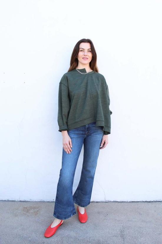  에스비제이 오스틴 스웨터 Sbj 오스틴 핸드다이드 비즈 스웨트셔츠