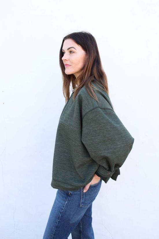  에스비제이 오스틴 스웨터 Sbj 오스틴 핸드다이드 비즈 스웨트셔츠 - SBJ AUSTIN