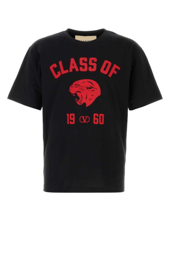  발렌티노 가라바니 반팔 티셔츠 코튼 티셔츠 블랙