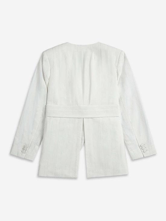  Future Classics 수트 자켓 퓨처 클래식 텍스처드 스트라이프 블레이저 퓨어 화이트 스트라이프 - OTHER BRANDS