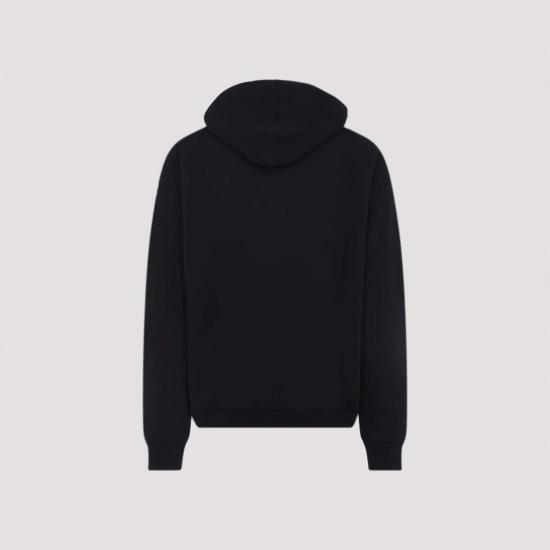  오프화이트 긴팔 티셔츠 스몰 애로우 스케이트 후드티 블랙 - OFF WHITE