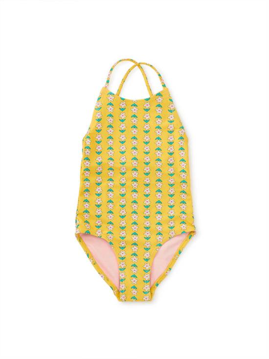  [키즈] Tea Collection 원피스 수영복 키즈 티 컬렉션 크로스백 원피스 수영복 빈티지 플로럴 타일