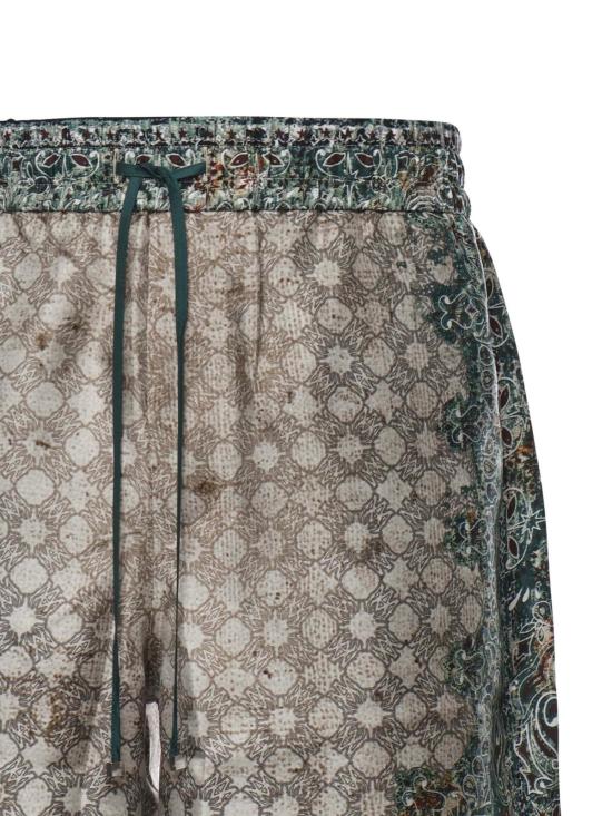  아미리 숏팬츠 실크 프린트 버뮤다 반바지 (레드) - AMIRI