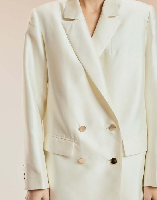  신시아 로리 수트 자켓 신시아 로울리 더 브레이커스 더블 브레스트 블레이저 화이트 - CYNTHIA ROWLEY