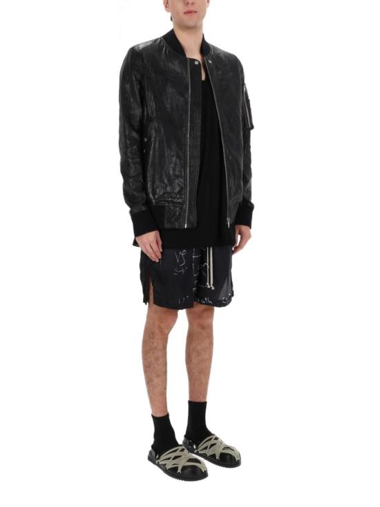  릭 오웬스 봄버 자켓 클래식 플라이트 블랙 봄버 재킷 - RICK OWENS