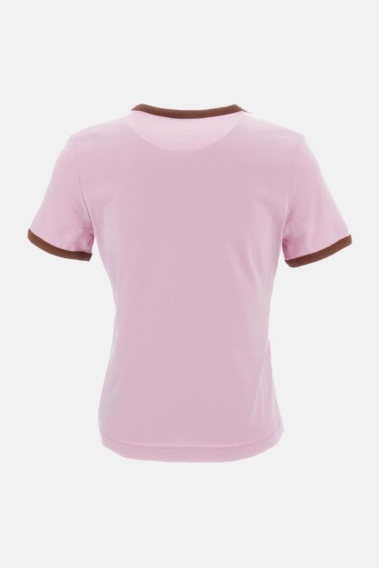  마르니 반팔 티셔츠 로고 티셔츠 핑크 - MARNI