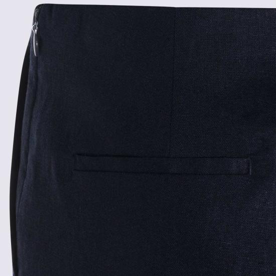  트윈셋 숏팬츠 린넨 반바지 블루 나이트 - TWINSET