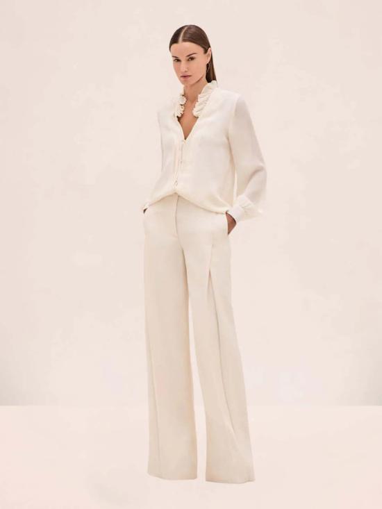  알렉시스 블라우스 비나 탑 아이보리