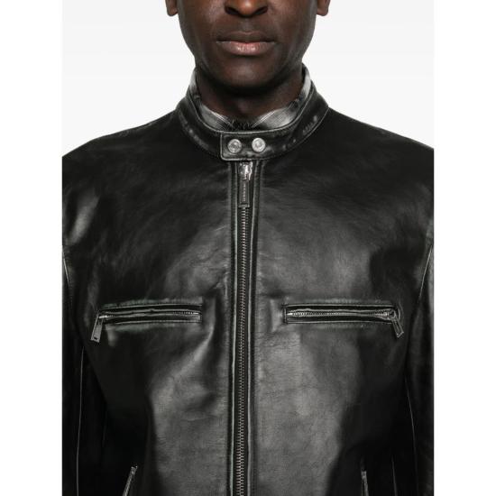  디스퀘어드2 자켓 Dsquared2 아우터웨어 가죽 재킷 블랙 - DSQUARED2