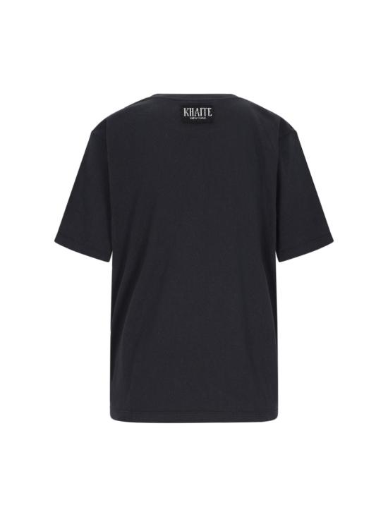  케이트 반팔 티셔츠 Khaite The Mae 티셔츠 블랙 - KHAITE
