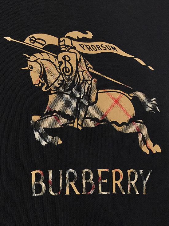  버버리 긴팔 티셔츠 사이먼 후드티 블랙 - BURBERRY