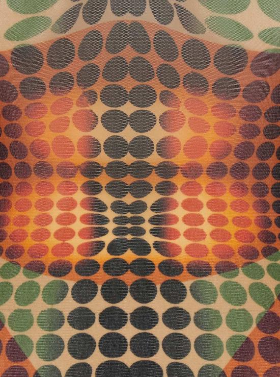  장 폴 고티에 롱 원피스 롱 드레스, 하이넥 디자인에 테크니컬 패브릭 소재, 멀티컬러 프린트 - JEAN PAUL GAULTIER