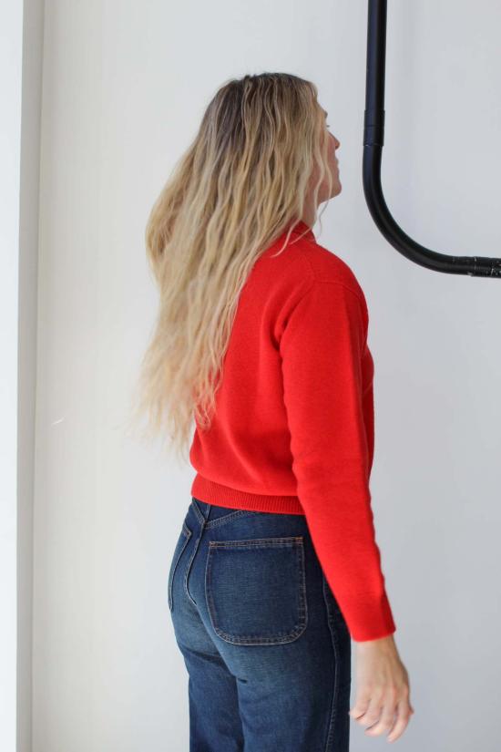  도우터 긴팔 티셔츠 &딸 에디스 폴로 셔츠 포피 - &DAUGHTER