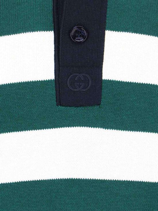 구찌 스웨터 스트라이프 폴로 - GUCCI