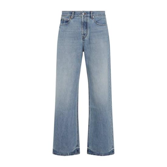  자크뮈스 데님 팬츠 Jacquemus Le De Nimes Droit Jeans C 블루 타박 - JACQUEMUS