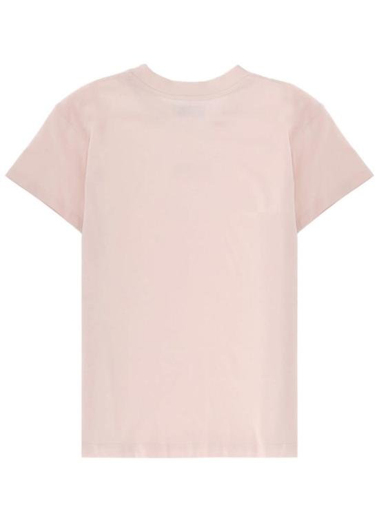  MM6 메종마르지엘라 반팔 티셔츠 Mm6 메종 마르지엘라 로고 티셔츠 핑크 - MM6 MAISON MARGIELA