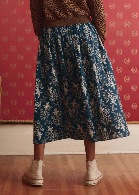  더 그레이트 롱 스커트 위대한. 비올라 스커트 인디고 - THE GREAT