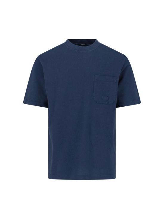  씨피 컴퍼니 반팔 티셔츠 C.P. 회사 로고 티셔츠 (파란색)