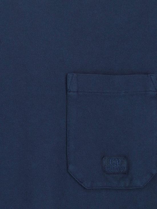  씨피 컴퍼니 반팔 티셔츠 C.P. 회사 로고 티셔츠 (파란색) - C.P. COMPANY