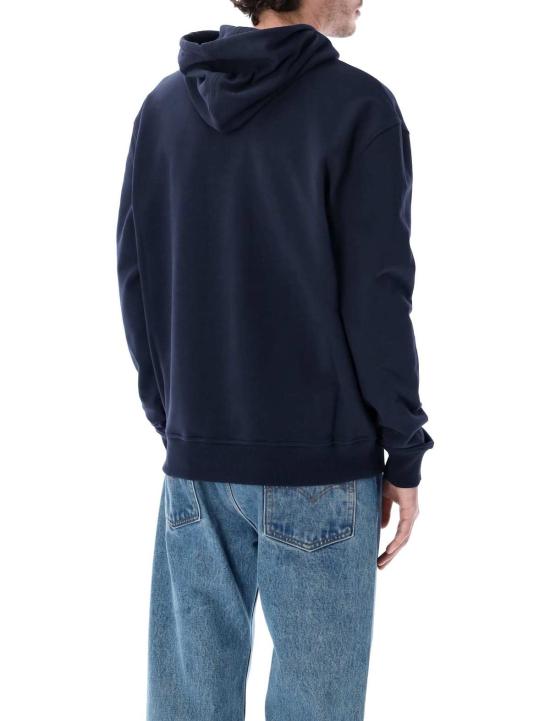  아미 긴팔 티셔츠 Ami Alexandre Mattiussi Ami Paris Ami De Cœur 코튼 후디 네이비 - AMI