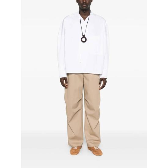  자크뮈스 긴팔 티셔츠 셔츠 화이트 - JACQUEMUS