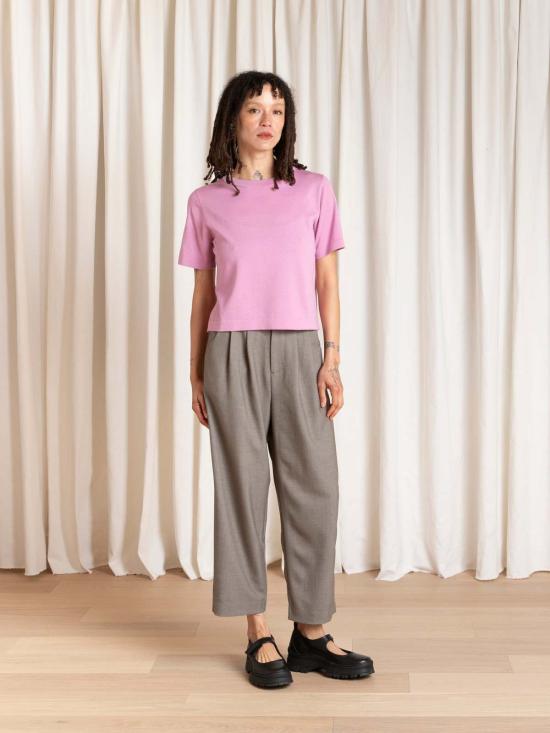  알리 골든 크롭 팬츠 플리츠 팬츠 - ALI GOLDEN