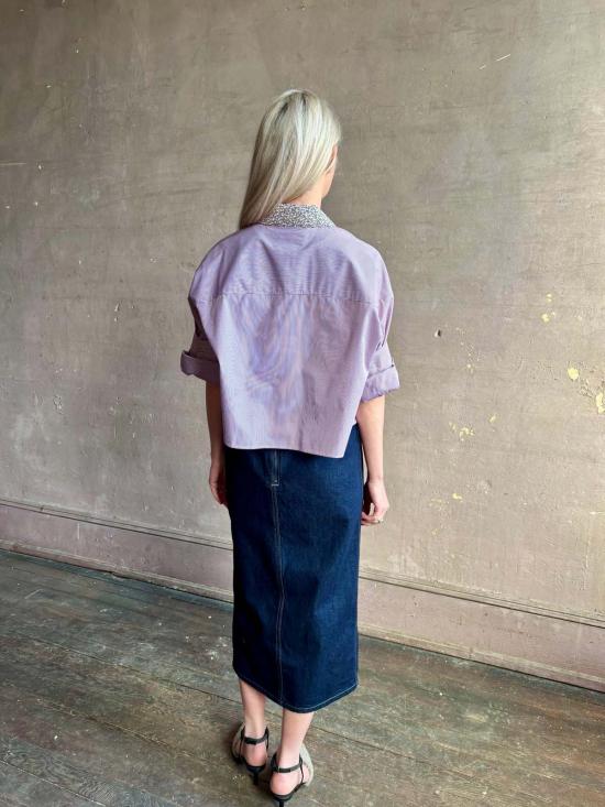  티더블유피 블라우스 Twp Next Ex 크리스탈 칼라 셔츠 - TWP