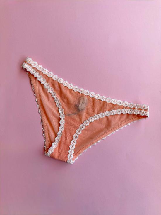  Yasmine Eslami 팬티 야스민 에슬라미 타마라 플라워 메시 레이스  오렌지 블로섬