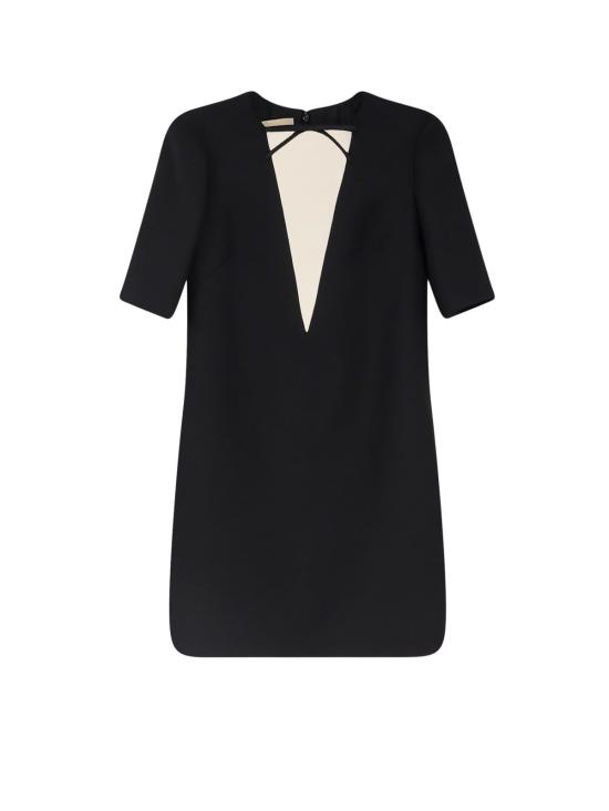  발렌티노 가라바니 숏 원피스 발렌티노 버진 울 & 실크 미니 드레스 블랙/아이보리