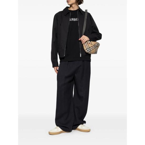  버버리 반팔 티셔츠 로고 프린트 티셔츠 블랙 - BURBERRY