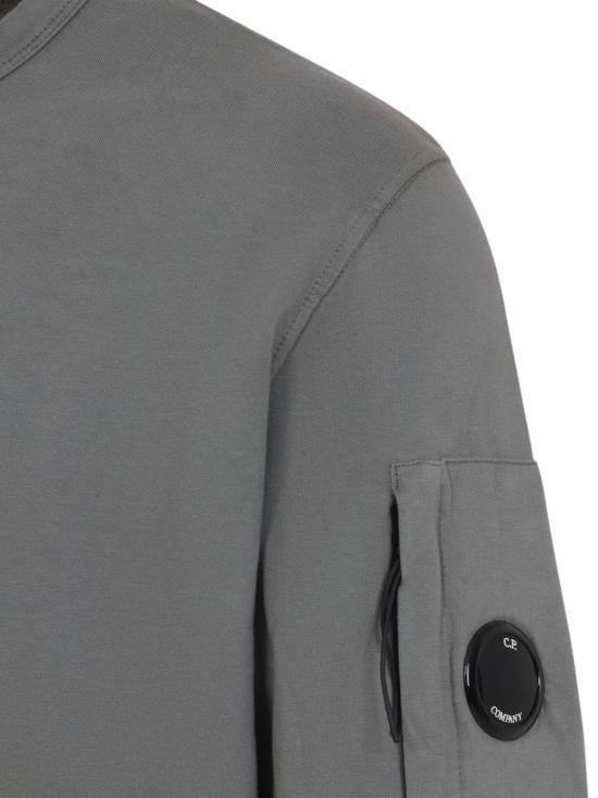  씨피 컴퍼니 긴팔 티셔츠 C.P. 컴퍼니 코튼 크루넥 스웨트셔츠 그레이 - C.P. COMPANY