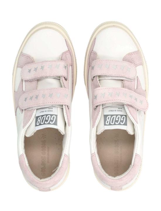  [키즈] 골든구스 스니커즈 골든 구스 5월 아동용 스쿨 스니커즈 화이트/핑크 - GOLDEN GOOSE