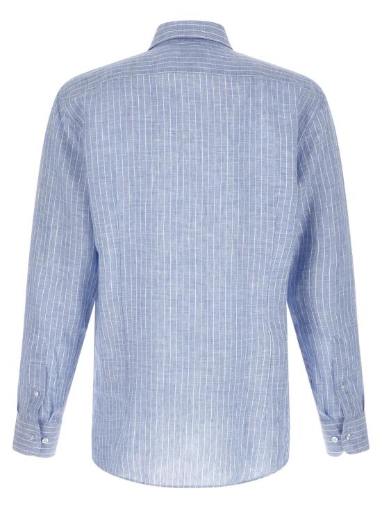  에트로 긴팔 셔츠 스트라이프 린넨  라이트 블루 - ETRO