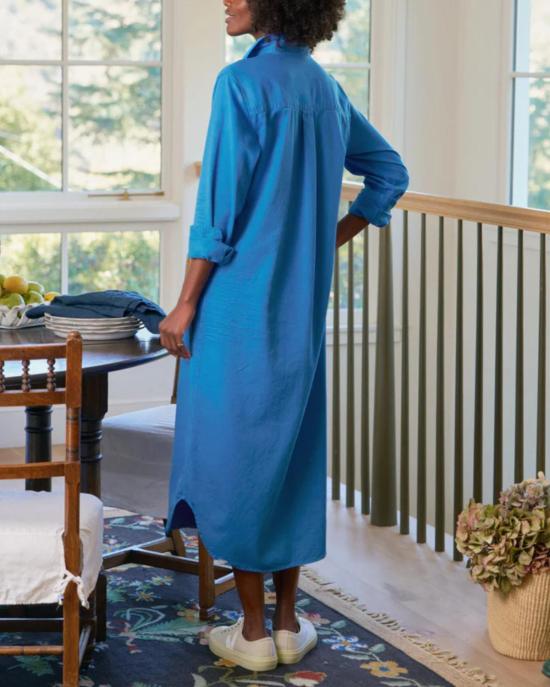  프랭크 앤 에일린 롱 원피스 프랭크 & 아일린 로리 맥시 셔츠드레스 라피스 - FRANK & EILEEN