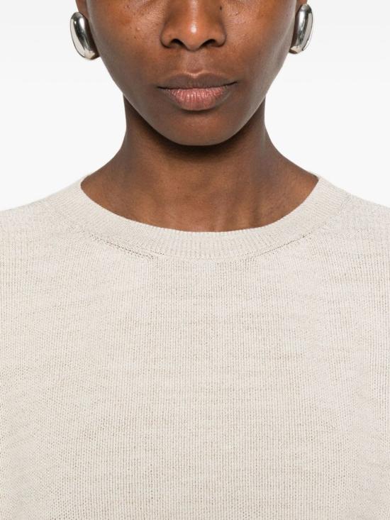  파비아나 필리피 반팔 티셔츠 코튼 블렌드 티셔츠 화이트 - FABIANA FILIPPI