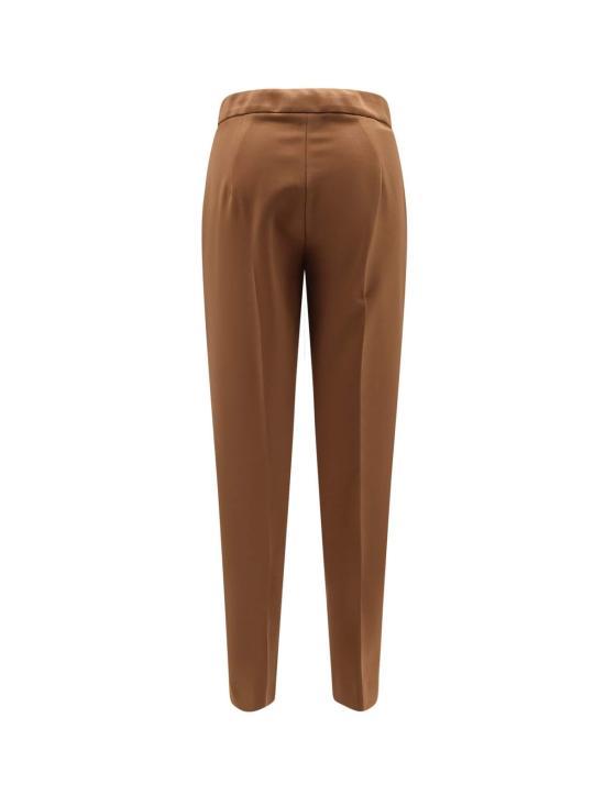  막스마라 스트레이트 팬츠 막스 마라 페뇨 가죽 바지 브라운 - MAX MARA