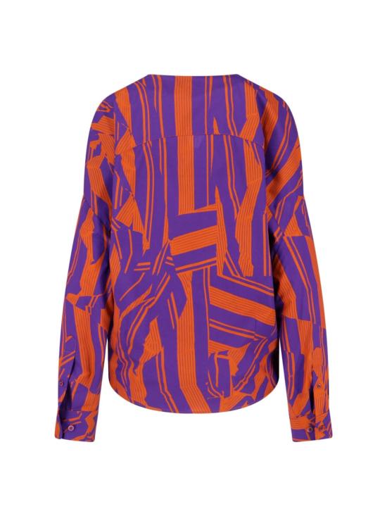  드리스 반 노튼 블라우스 Dries Van Noten 코튼 셔츠 오렌지 - DRIES VAN NOTEN