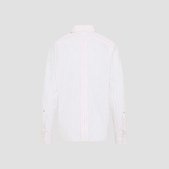  막스마라 셔츠 Max Mara Accenni 스트라이프 셔츠 핑크 - MAX MARA