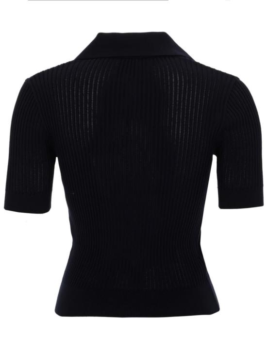  파투 반팔 티셔츠 자수 코튼 폴로 셔츠 블루 - PATOU