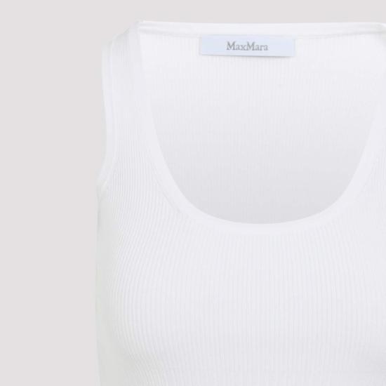  막스마라 민소매 티셔츠 Max Mara Ghiro 니트 탱크탑 화이트 - MAX MARA