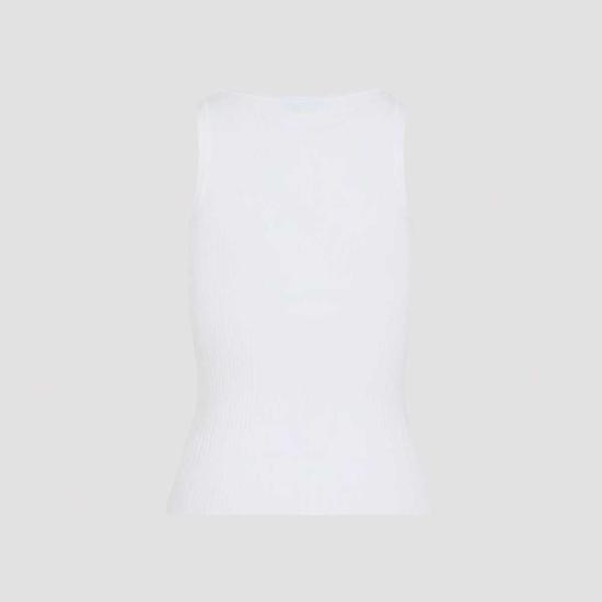  막스마라 민소매 티셔츠 Max Mara Ghiro 니트 탱크탑 화이트 - MAX MARA