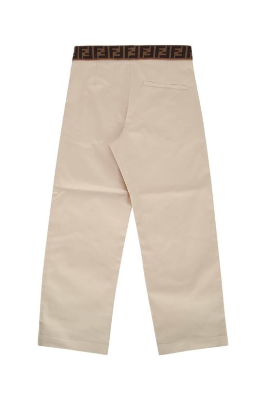  [키즈] 펜디 스트레이트 팬츠 키즈 Fendi Pantalone Eavy 개버딘  리넨 - FENDI
