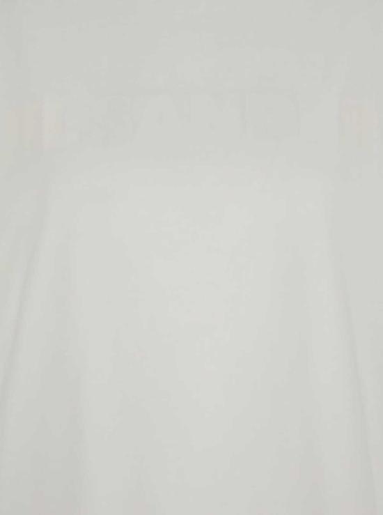  질샌더 반팔 티셔츠 질 샌더 크루넥 티셔츠 (톤온톤 로고 프린트, 화이트) - JIL SANDER