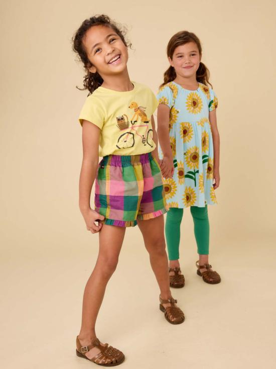  [키즈] Tea Collection 티셔츠 키즈 티 컬렉션 멍멍이와 수염 달린 바퀴 그래픽 티셔츠 - OTHER BRANDS