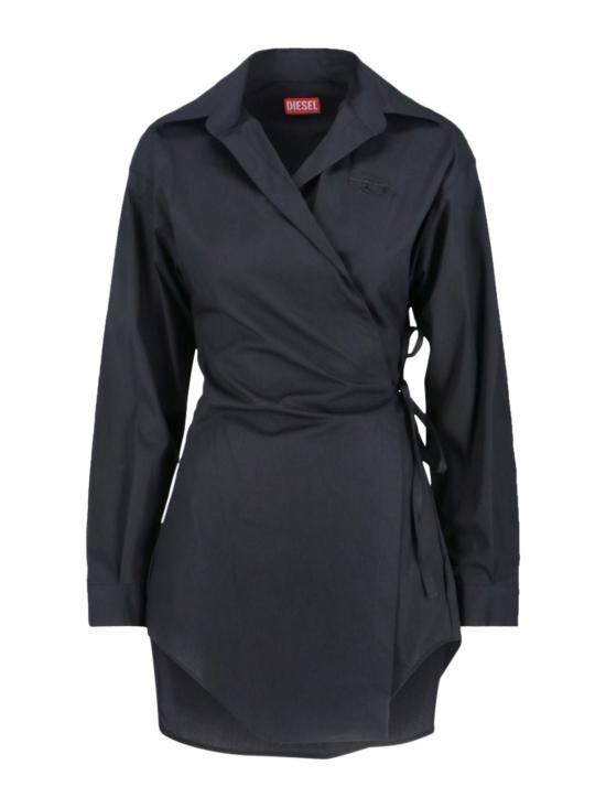  디젤 미디 원피스 델피덴 셔츠 미디 드레스 블랙