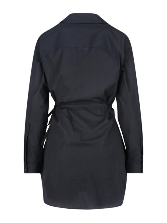  디젤 미디 원피스 델피덴 셔츠 미디 드레스 블랙 - DIESEL