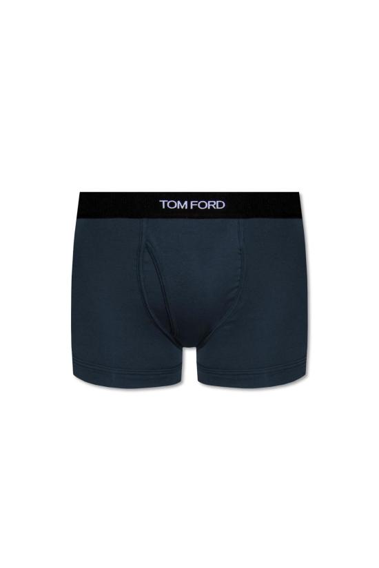  톰포드 팬티 톰 포드 로고가 있는 네이비 블루 복서 팬티